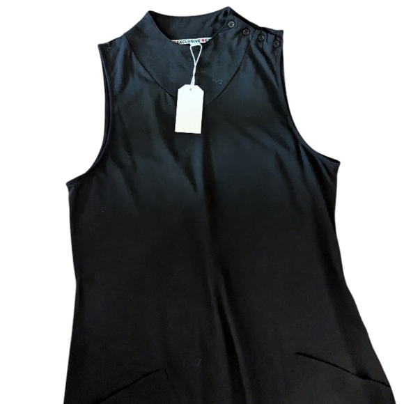 New Black Maxi Dress By Exclusive Heart Sleeveless Knit Relaxed Casual NWT Sz L - Picture 2 of 8